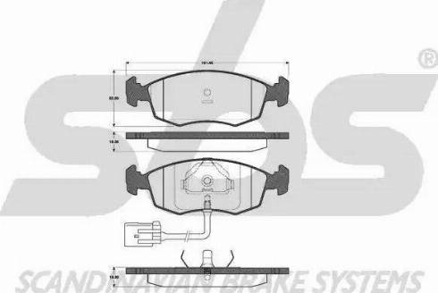 SBS 1501222531 - Kit de plaquettes de frein, frein à disque cwaw.fr