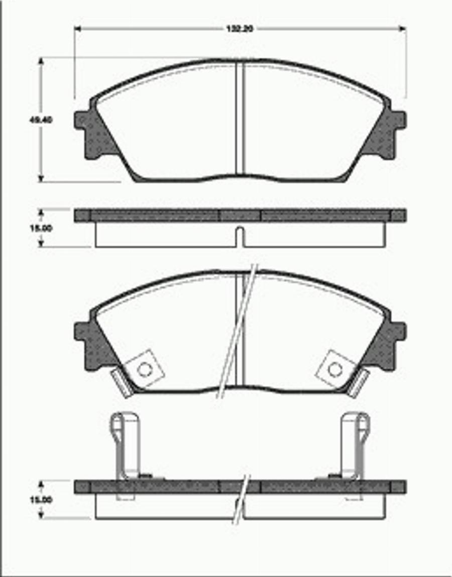 SBS 1501222615 - Kit de plaquettes de frein, frein à disque cwaw.fr