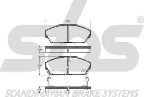 SBS 1501222618 - Kit de plaquettes de frein, frein à disque cwaw.fr