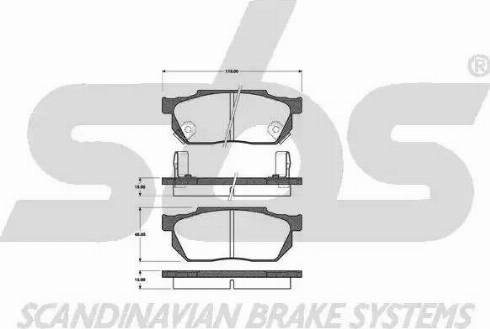 SBS 1501222613 - Kit de plaquettes de frein, frein à disque cwaw.fr