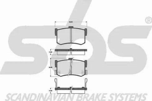 SBS 1501222617 - Kit de plaquettes de frein, frein à disque cwaw.fr