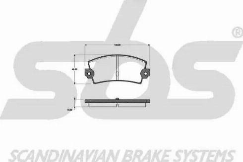 SBS 1501222341 - Kit de plaquettes de frein, frein à disque cwaw.fr