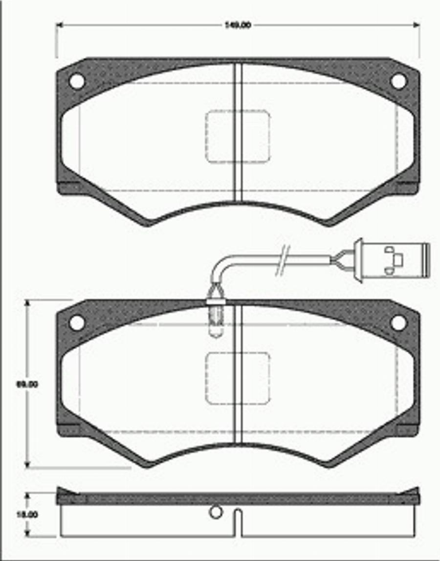 SBS 1501222342 - Kit de plaquettes de frein, frein à disque cwaw.fr