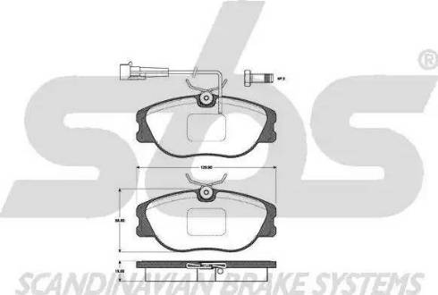 SBS 1501222336 - Kit de plaquettes de frein, frein à disque cwaw.fr