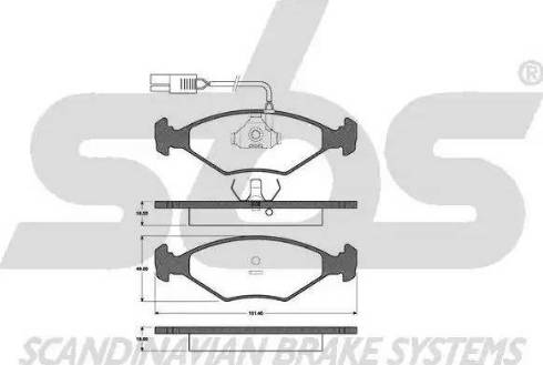 SBS 1501222330 - Kit de plaquettes de frein, frein à disque cwaw.fr