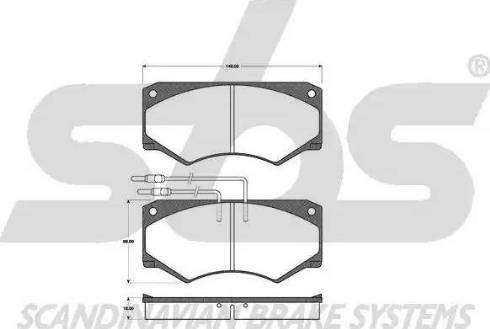 SBS 1501222332 - Kit de plaquettes de frein, frein à disque cwaw.fr