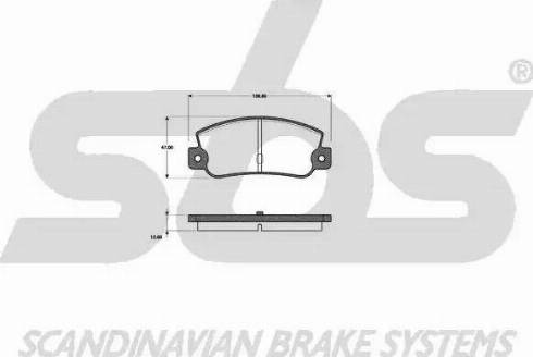 SBS 1501222329 - Kit de plaquettes de frein, frein à disque cwaw.fr