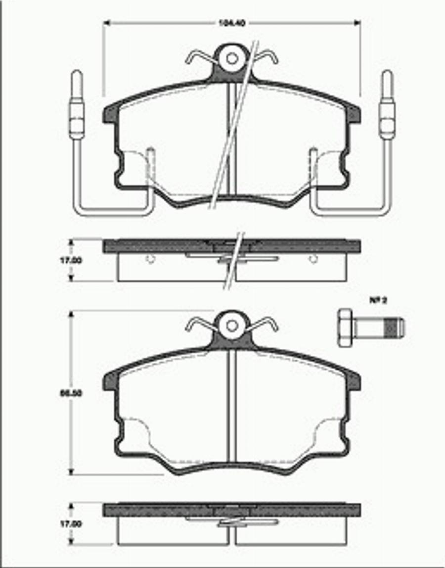 SBS 1501222327 - Kit de plaquettes de frein, frein à disque cwaw.fr