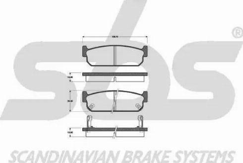 SBS 1501222248 - Kit de plaquettes de frein, frein à disque cwaw.fr