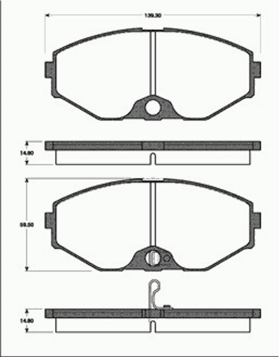 SBS 1501222247 - Kit de plaquettes de frein, frein à disque cwaw.fr