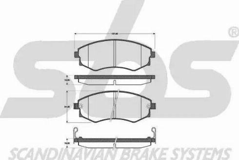 SBS 1501222252 - Kit de plaquettes de frein, frein à disque cwaw.fr