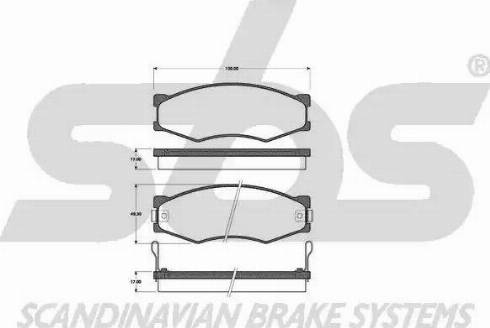 SBS 1501222214 - Kit de plaquettes de frein, frein à disque cwaw.fr