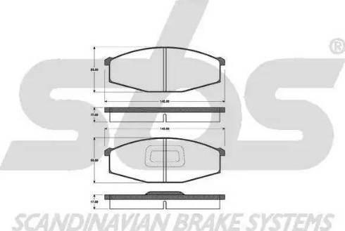 SBS 1501222216 - Kit de plaquettes de frein, frein à disque cwaw.fr