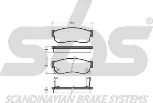 SBS 1501222231 - Kit de plaquettes de frein, frein à disque cwaw.fr