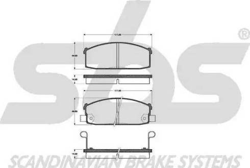 SBS 1501222232 - Kit de plaquettes de frein, frein à disque cwaw.fr