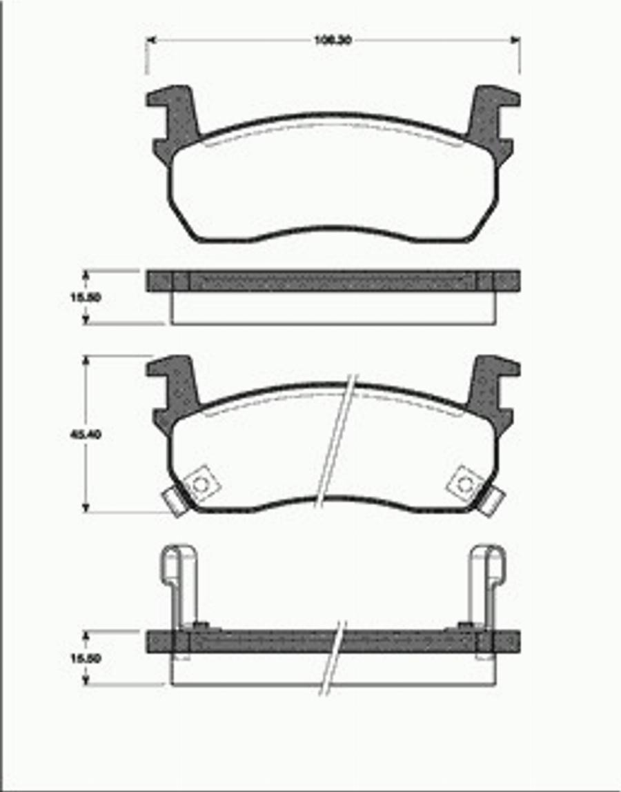 SBS 1501222224 - Kit de plaquettes de frein, frein à disque cwaw.fr