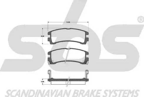 SBS 1501222228 - Kit de plaquettes de frein, frein à disque cwaw.fr