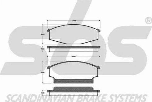 SBS 1501222227 - Kit de plaquettes de frein, frein à disque cwaw.fr