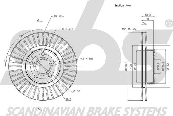 SBS 1815314406 - Disque de frein cwaw.fr