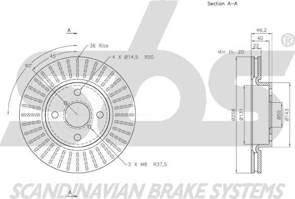 SBS 18153145115 - Disque de frein cwaw.fr