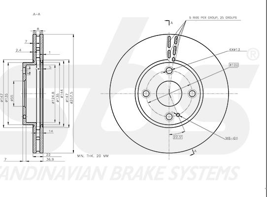 SBS 1815313284 - Disque de frein cwaw.fr