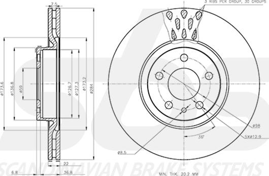 SBS 1815312372 - Disque de frein cwaw.fr