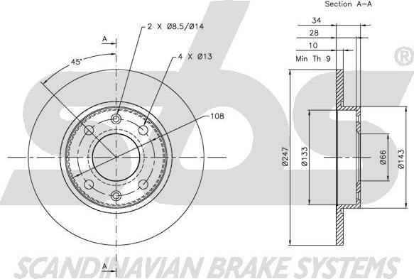 SBS 1815209910 - Disque de frein cwaw.fr