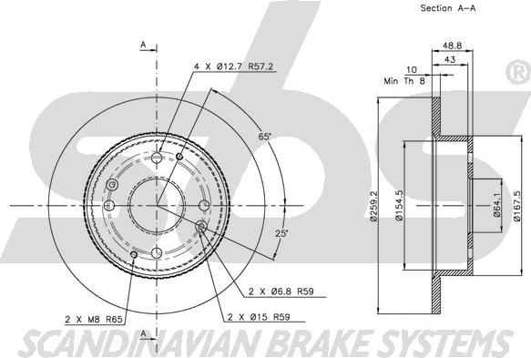 SBS 1815209939 - Disque de frein cwaw.fr