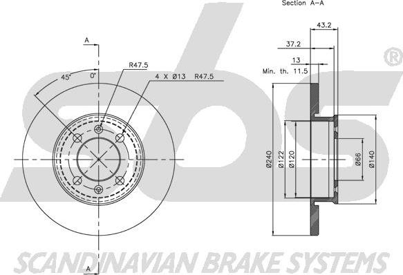 SBS 1815209931 - Disque de frein cwaw.fr