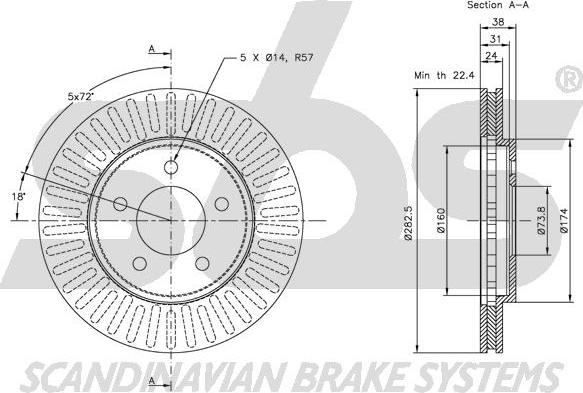 SBS 1815319301 - Disque de frein cwaw.fr