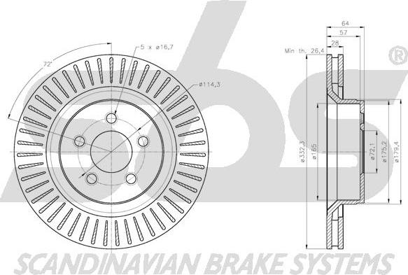 SBS 1815209331 - Disque de frein cwaw.fr