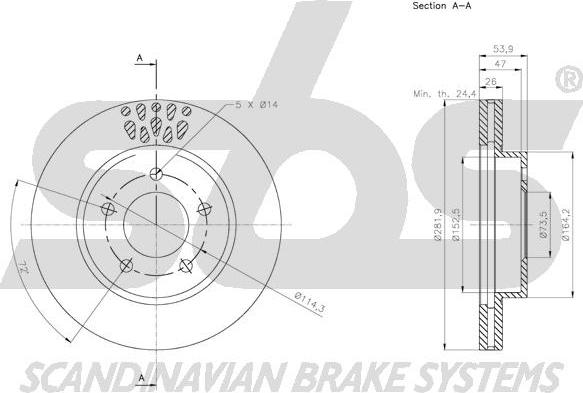 SBS 1815209324 - Disque de frein cwaw.fr