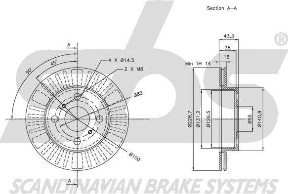 SBS 1815314566 - Disque de frein cwaw.fr