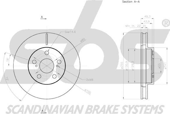 SBS 18152045142 - Disque de frein cwaw.fr