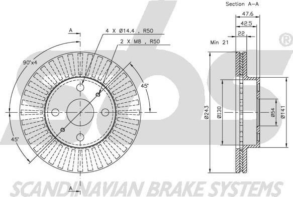 SBS 1815204515 - Disque de frein cwaw.fr