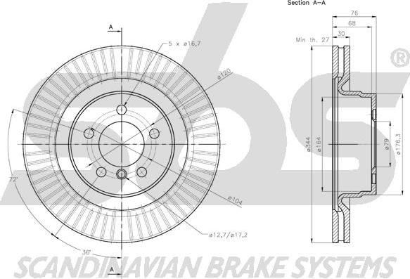 SBS 1815314045 - Disque de frein cwaw.fr