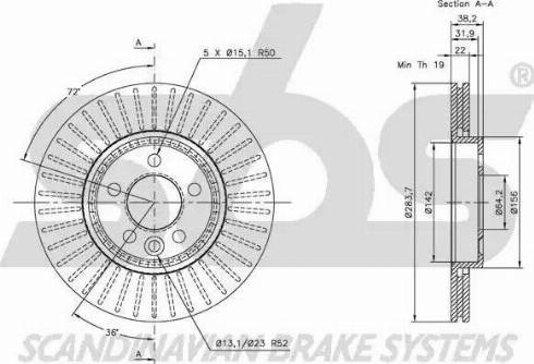 SBS 1815314013 - Disque de frein cwaw.fr