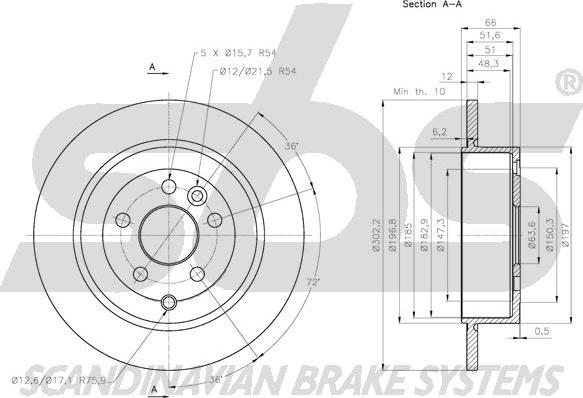 SBS 1815204031 - Disque de frein cwaw.fr