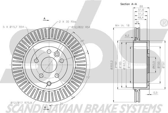 SBS 1815314033 - Disque de frein cwaw.fr