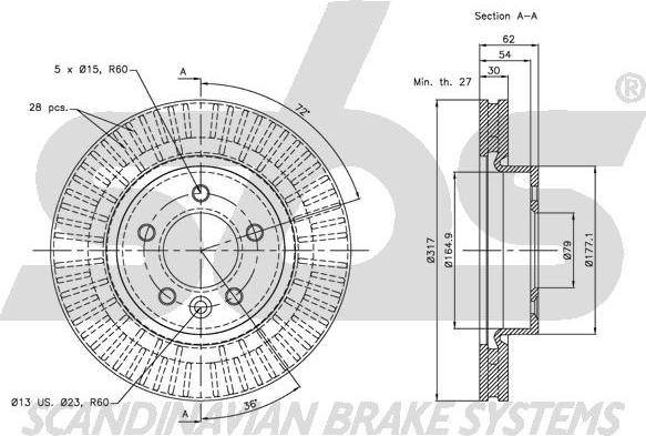 SBS 1815314026 - Disque de frein cwaw.fr