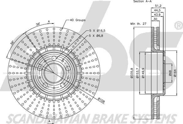 SBS 1815204853 - Disque de frein cwaw.fr