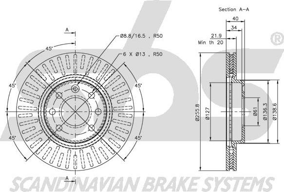 SBS 1815204835 - Disque de frein cwaw.fr