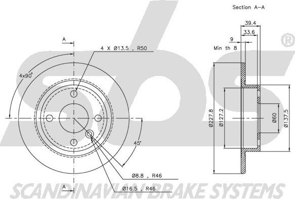 SBS 1815204824 - Disque de frein cwaw.fr