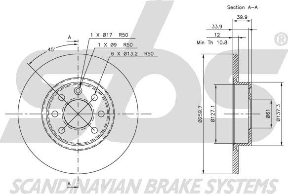 SBS 1815204823 - Disque de frein cwaw.fr