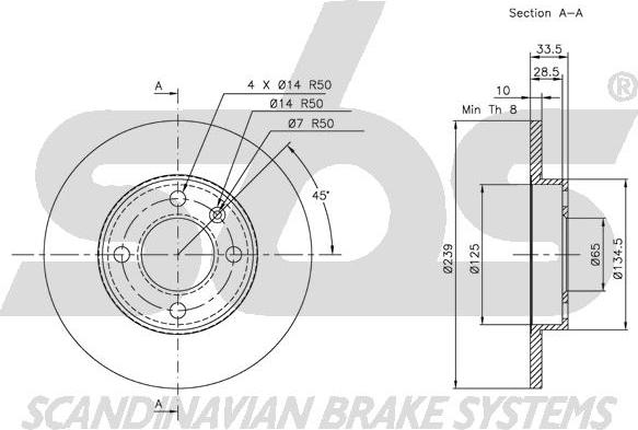 SBS 1815204754 - Disque de frein cwaw.fr