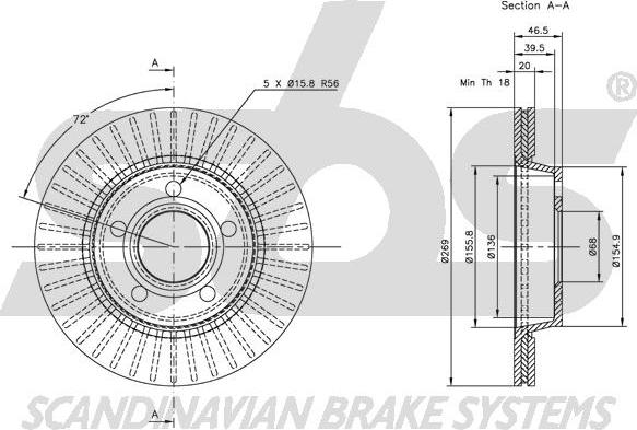 SBS 1815314769 - Disque de frein cwaw.fr