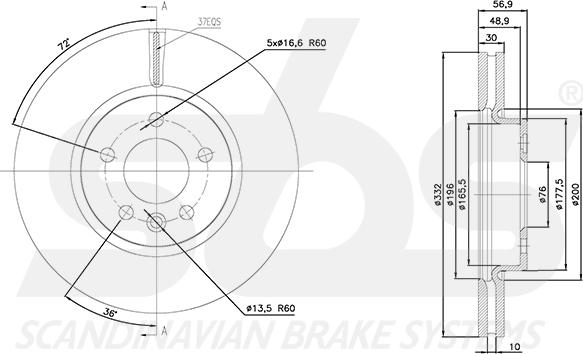 SBS 18152047116 - Disque de frein cwaw.fr