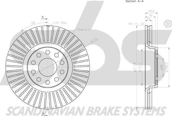 SBS 18153147134 - Disque de frein cwaw.fr