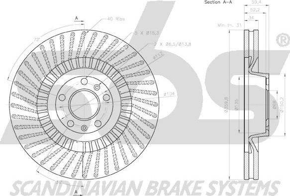 SBS 1815.2047125 - Disque de frein cwaw.fr