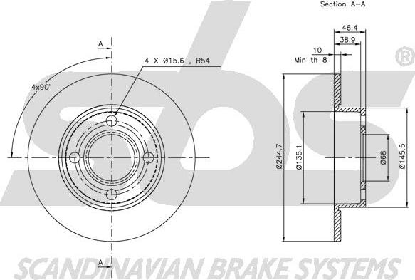 SBS 1815204777 - Disque de frein cwaw.fr